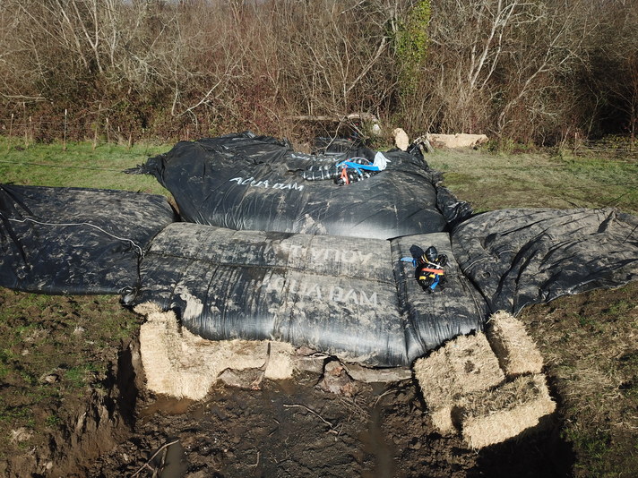 Jacoby Creek Bank Washout, Isolation with AquaDams