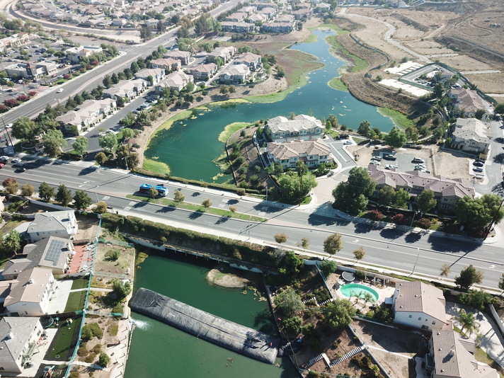 Rancho Del Lago, Moreno Valley, Partial Pond Sediment Removal Isolation