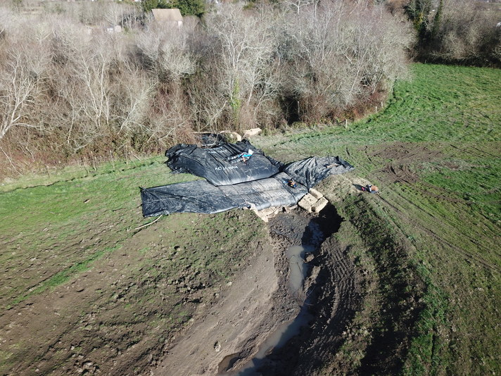 Jacoby Creek Bank Washout, Isolation with AquaDams