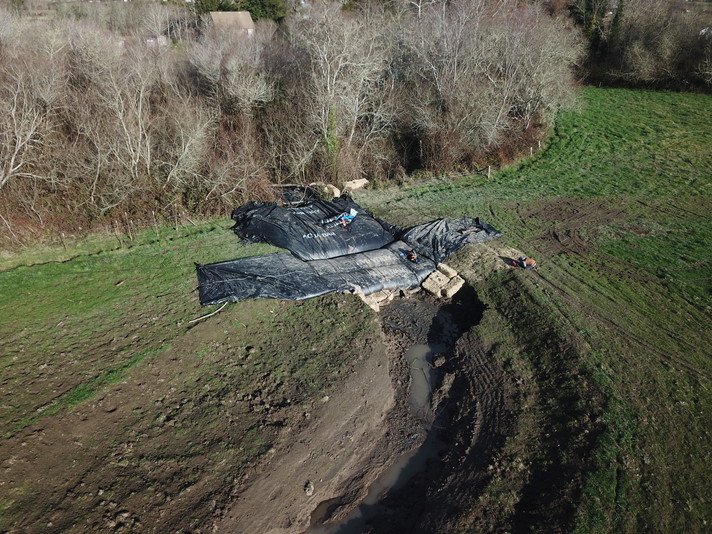 Jacoby Creek Bank Washout, Isolation with AquaDams