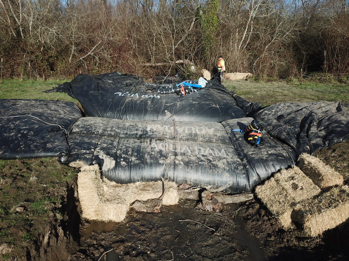 Jacoby Creek Bank Washout, Isolation with AquaDams