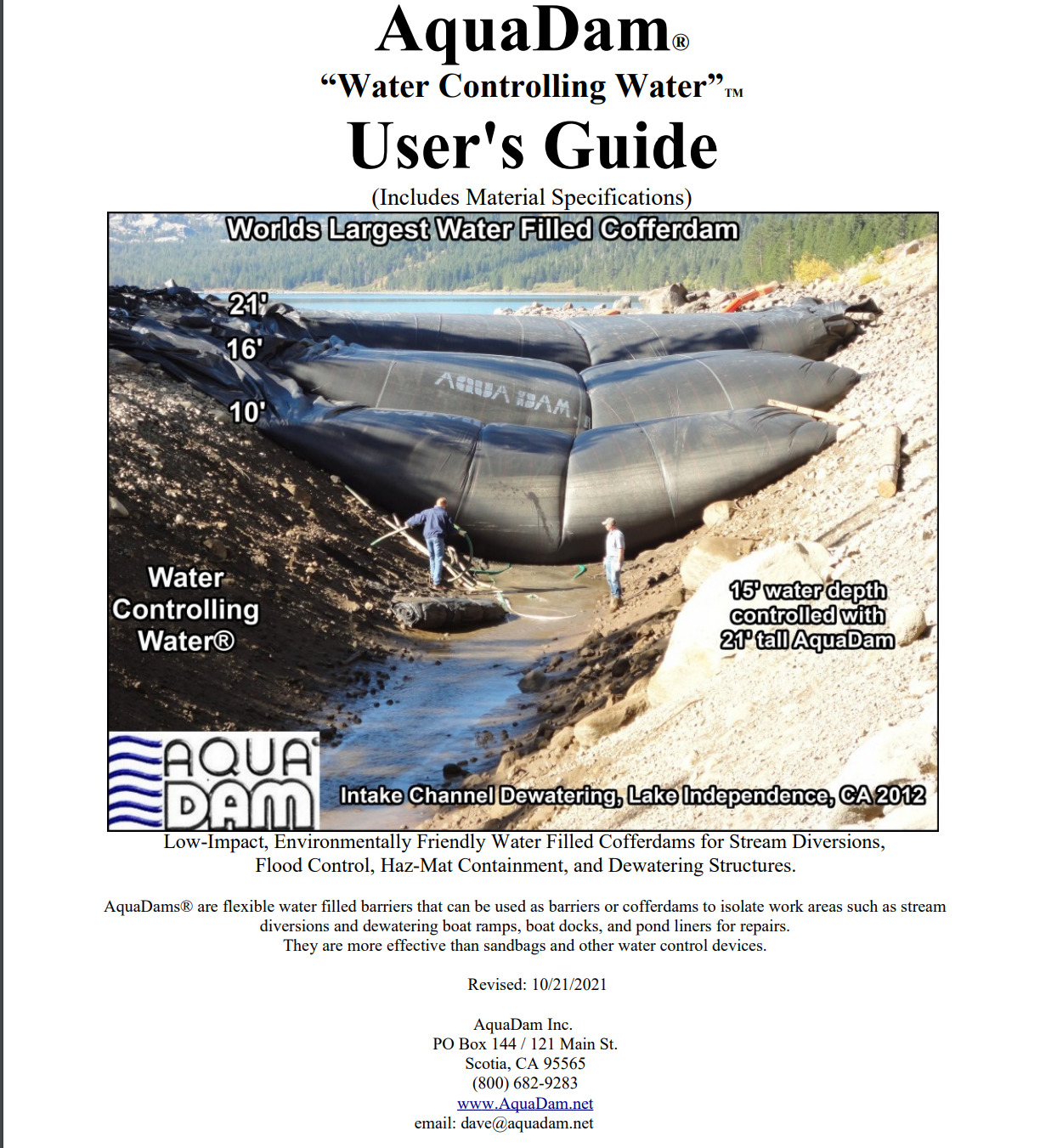 AquaDam Downloadable Resources Aqua Dam, Inc.