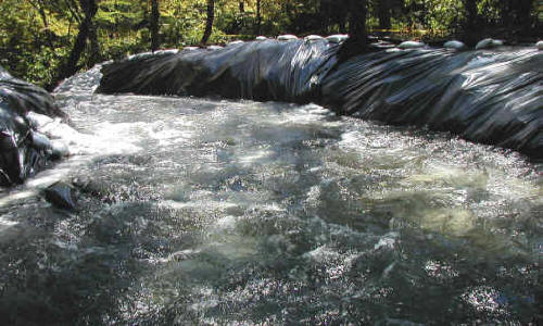 Stream Diversion for Concrete Check Dam Apple Creek, CA, 2001