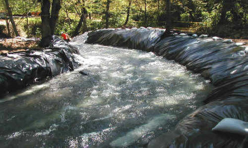 Stream Diversion for Concrete Check Dam Apple Creek, CA, 2001