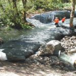 Stream Diversion for Concrete Check Dam Apple Creek, CA, 2001