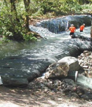 Stream Diversion for Concrete Check Dam Apple Creek, CA, 2001