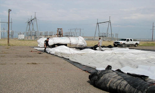 Dewatering for Flood Gate Repainting Basin Electric Power Co-op