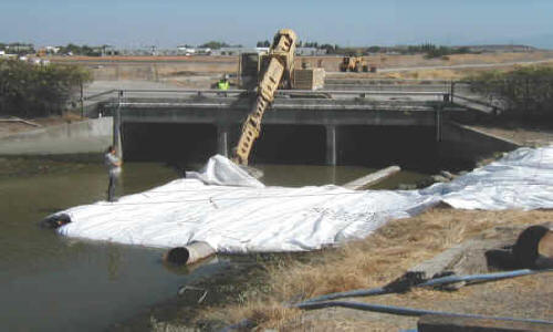 Dewatering Tidal Canal for Water Intake Repair Fremont, CA (2002)