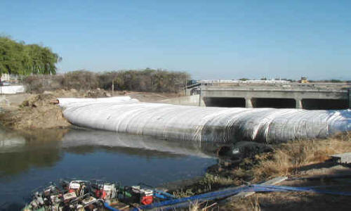 Dewatering Tidal Canal for Water Intake Repair Fremont, CA (2002)