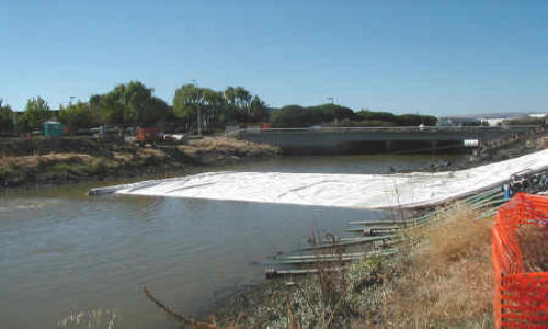 Dewatering Tidal Canal for Water Intake Repair Fremont, CA (2002)