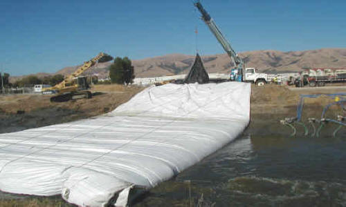 Dewatering Tidal Canal for Water Intake Repair Fremont, CA (2002)