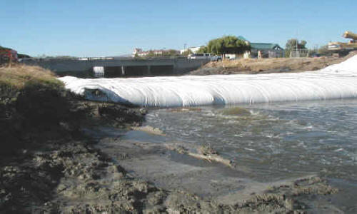 Dewatering Tidal Canal for Water Intake Repair Fremont, CA (2002)