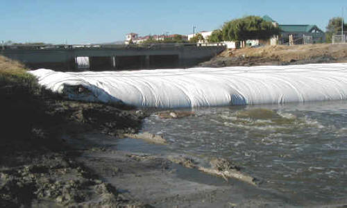 Dewatering Tidal Canal for Water Intake Repair Fremont, CA (2002)