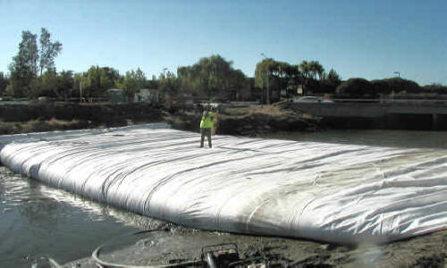 Dewatering Tidal Canal for Water Intake Repair Fremont, CA (2002)