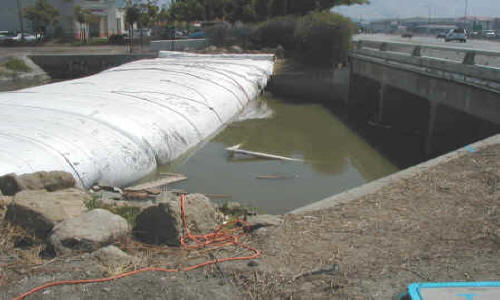 Dewatering Tidal Canal for Water Intake Repair Fremont, CA (2002)