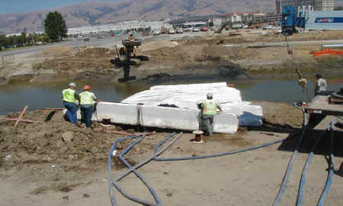 Dewatering Tidal Canal for Water Intake Repair Fremont, CA (2002)