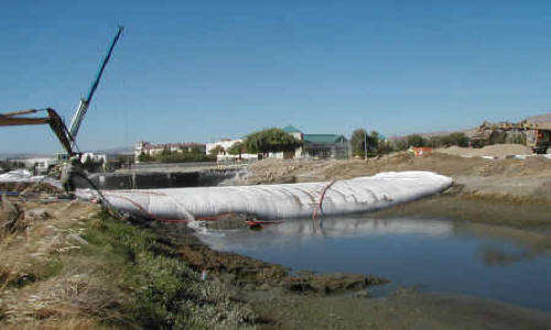 Dewatering Tidal Canal for Water Intake Repair Fremont, CA (2002)