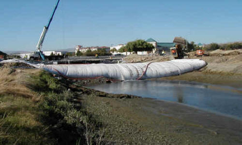 Dewatering Tidal Canal for Water Intake Repair Fremont, CA (2002)