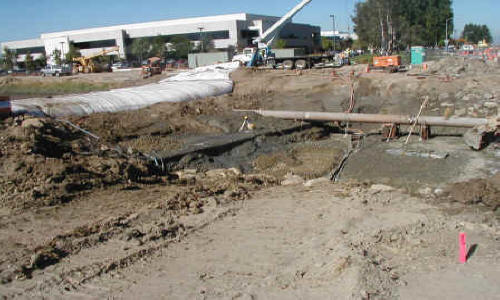 Dewatering Tidal Canal for Water Intake Repair Fremont, CA (2002)