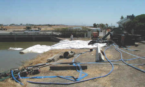 Dewatering Tidal Canal for Water Intake Repair Fremont, CA (2002)