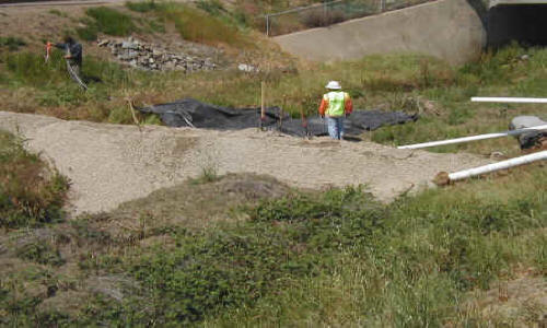 Canal Crossing for Bridge Repair Brentwood, CA 2002