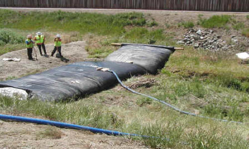 Canal Crossing for Bridge Repair Brentwood, CA 2002