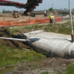 Canal Crossing for Bridge Repair Brentwood, CA 2002