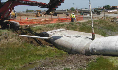 Canal Crossing for Bridge Repair Brentwood, CA 2002