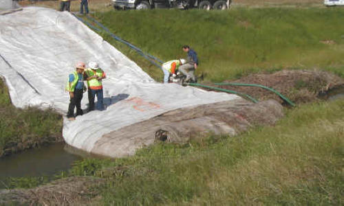 Canal Crossing for Bridge Repair Brentwood, CA 2002