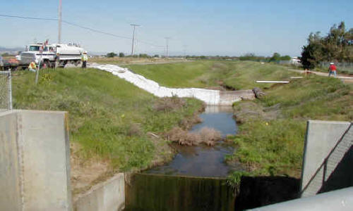 Canal Crossing for Bridge Repair Brentwood, CA 2002