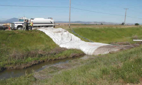 Canal Crossing for Bridge Repair Brentwood, CA 2002