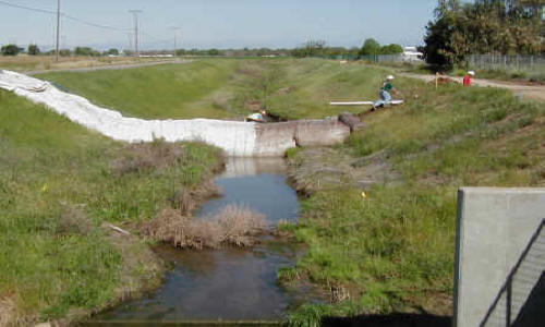 Canal Crossing for Bridge Repair Brentwood, CA 2002
