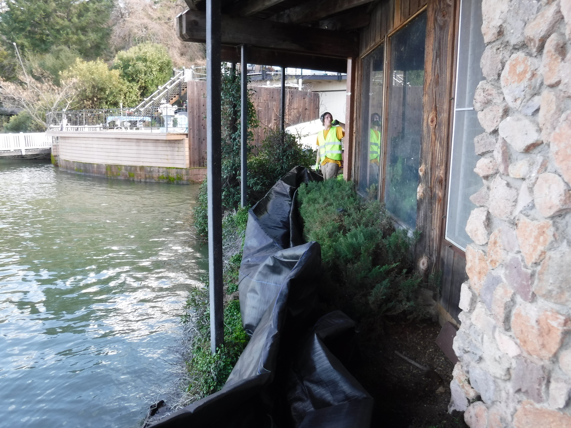 Residential Flood Control Installation Clearlake, CA 2017