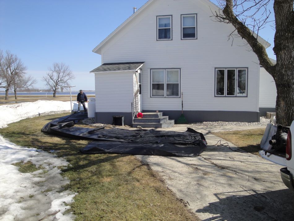 Residential Flood Control, Campbell MN 2011